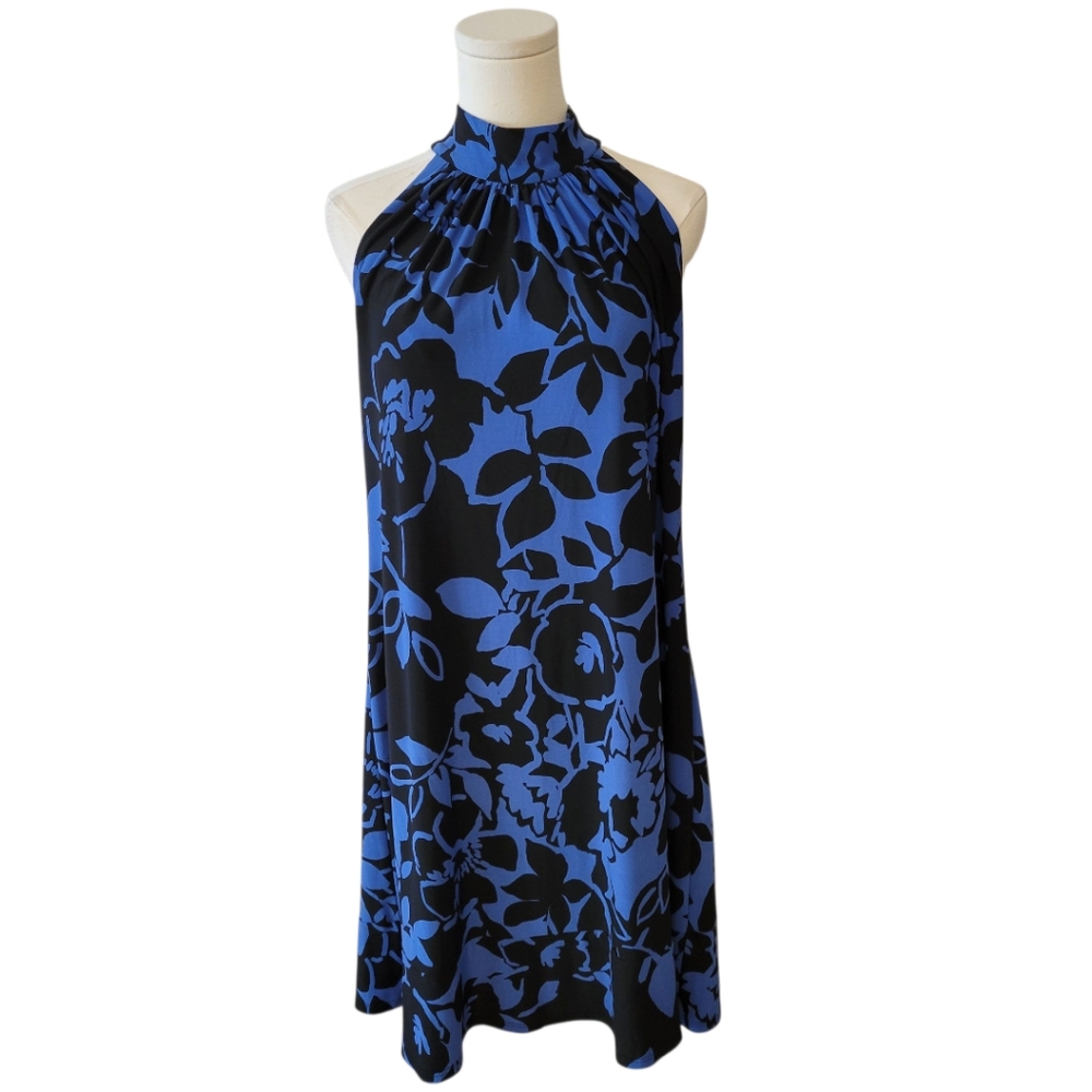 Lauren Ralph Lauren Black and Blue Floral Dress
